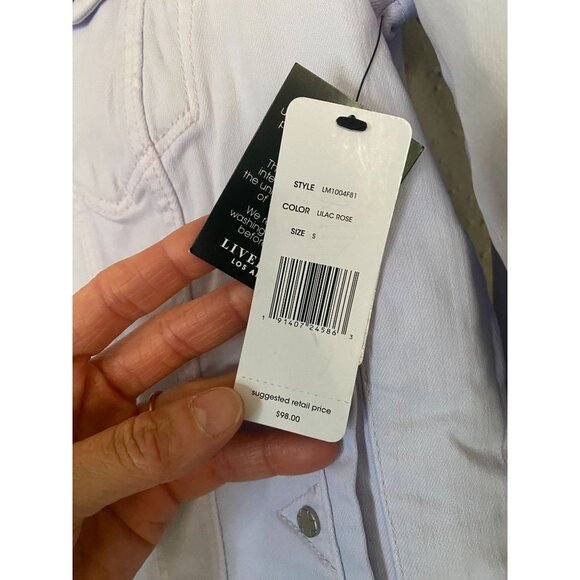 NWT Liverpool Los Angeles Womens Lilac Denim Jacket Size Small - Picture 13 of 13